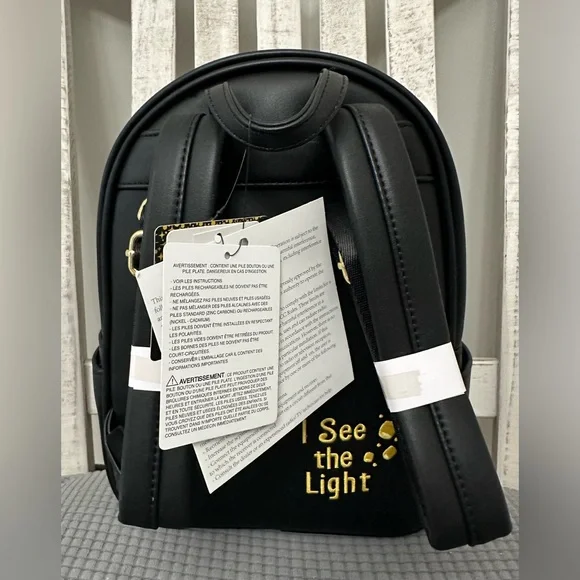 Loungefly Disney Tangled Lanterns Light-Up Mini Backpack & Card Holder-RARE